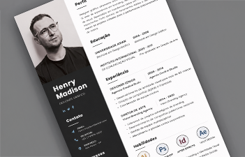 Modelo de currículo clean